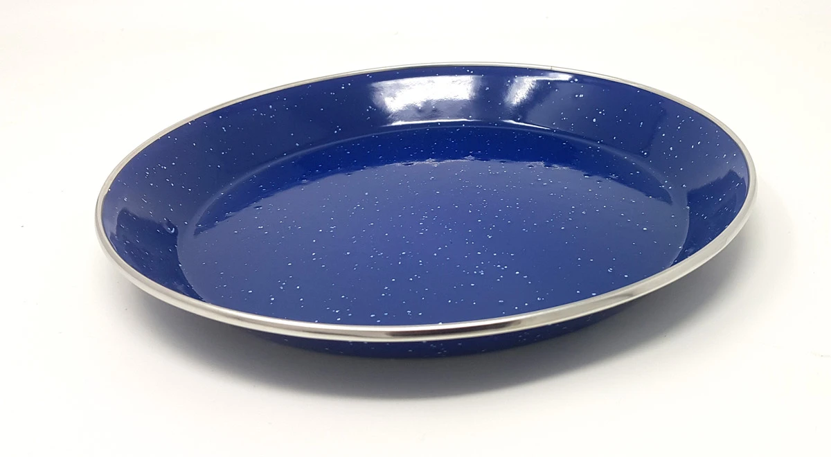 Emaille Suppenteller D=22cm Mit Chromrand 4 Emaille Suppenteller D=22cm Mit Chromrand – Bild 2