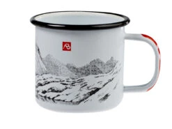 Emaille Tasse Berge Weiss 450ml